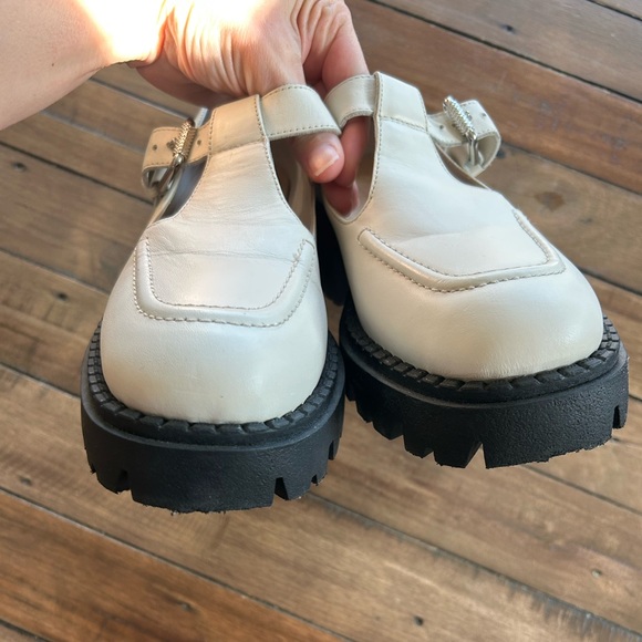 Seychelles Luster Mary Jane Platforms Ivory 9.5 - Picture 9 of 14